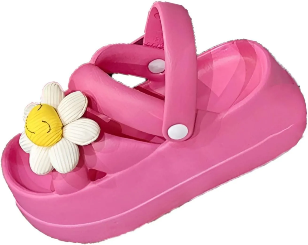 3D Sunflower Slippers Floral Slippers Dopamine Platform Sandals Women Clogs Anti-Slip 2-In-1 Wear Thick Sole