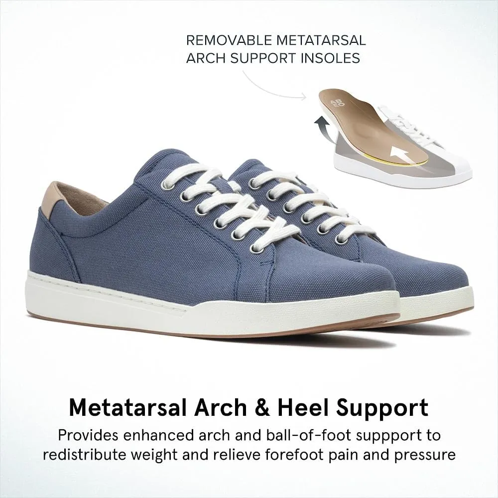 ABEO Addie Women's Metatarsal Fashion Sneakers with High Arch Support, Comfortable Fashion Sneakers for Metatarsalgia, Ball of Foot Pain Relief with Removable Metatarsal Pad - Casual Shoes
