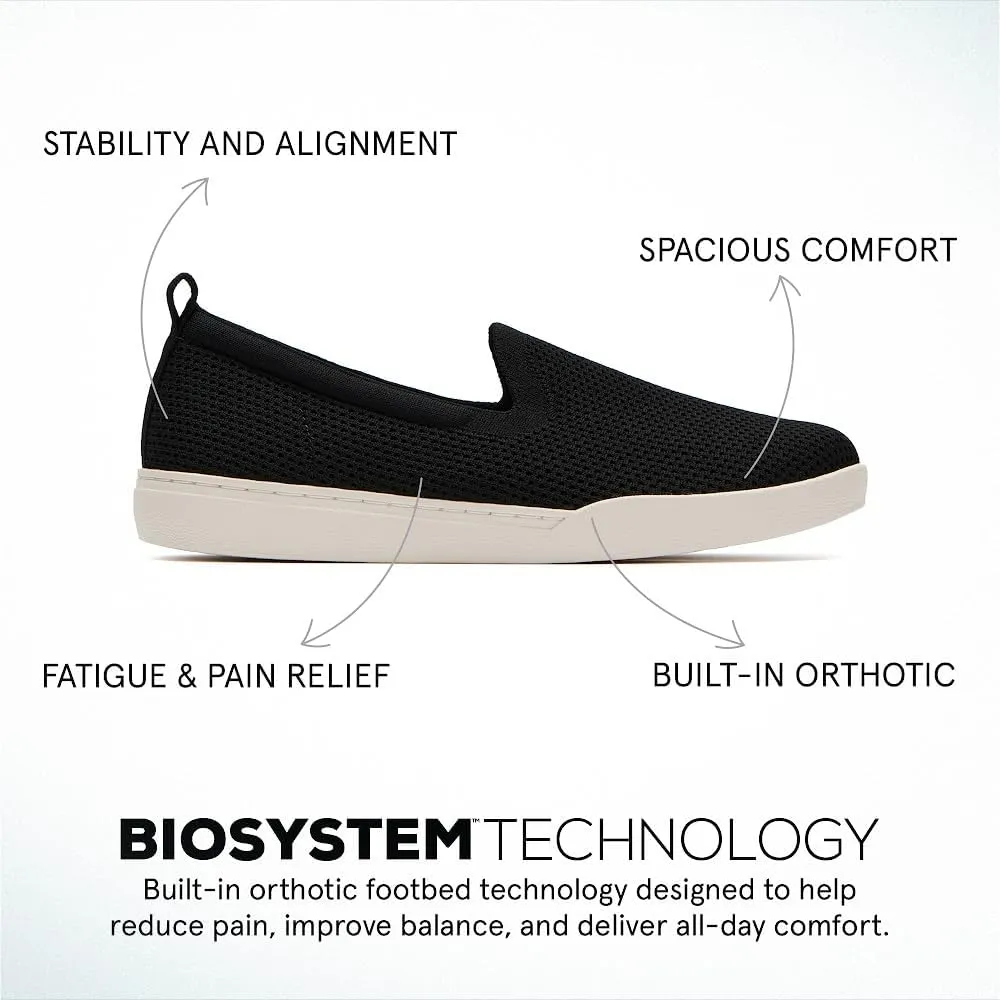 ABEO Encore Knit Slip On Sneakers for Women | Breathable Knit Slip On Sneakers | Arch Support Sneakers for Women | Built-in Orthotic Insole | Women's Travel Sneakers