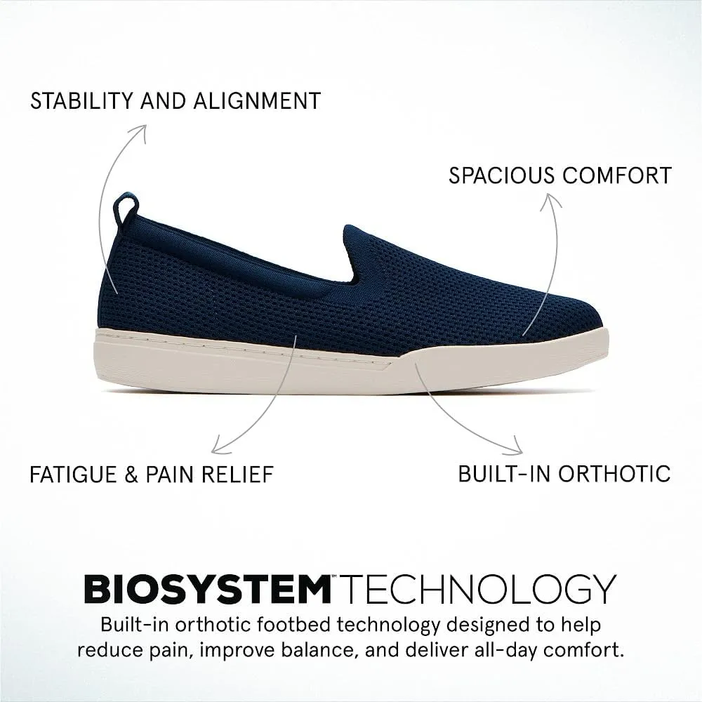 ABEO Encore Knit Slip On Sneakers for Women | Breathable Knit Slip On Sneakers | Arch Support Sneakers for Women | Built-in Orthotic Insole | Women's Travel Sneakers