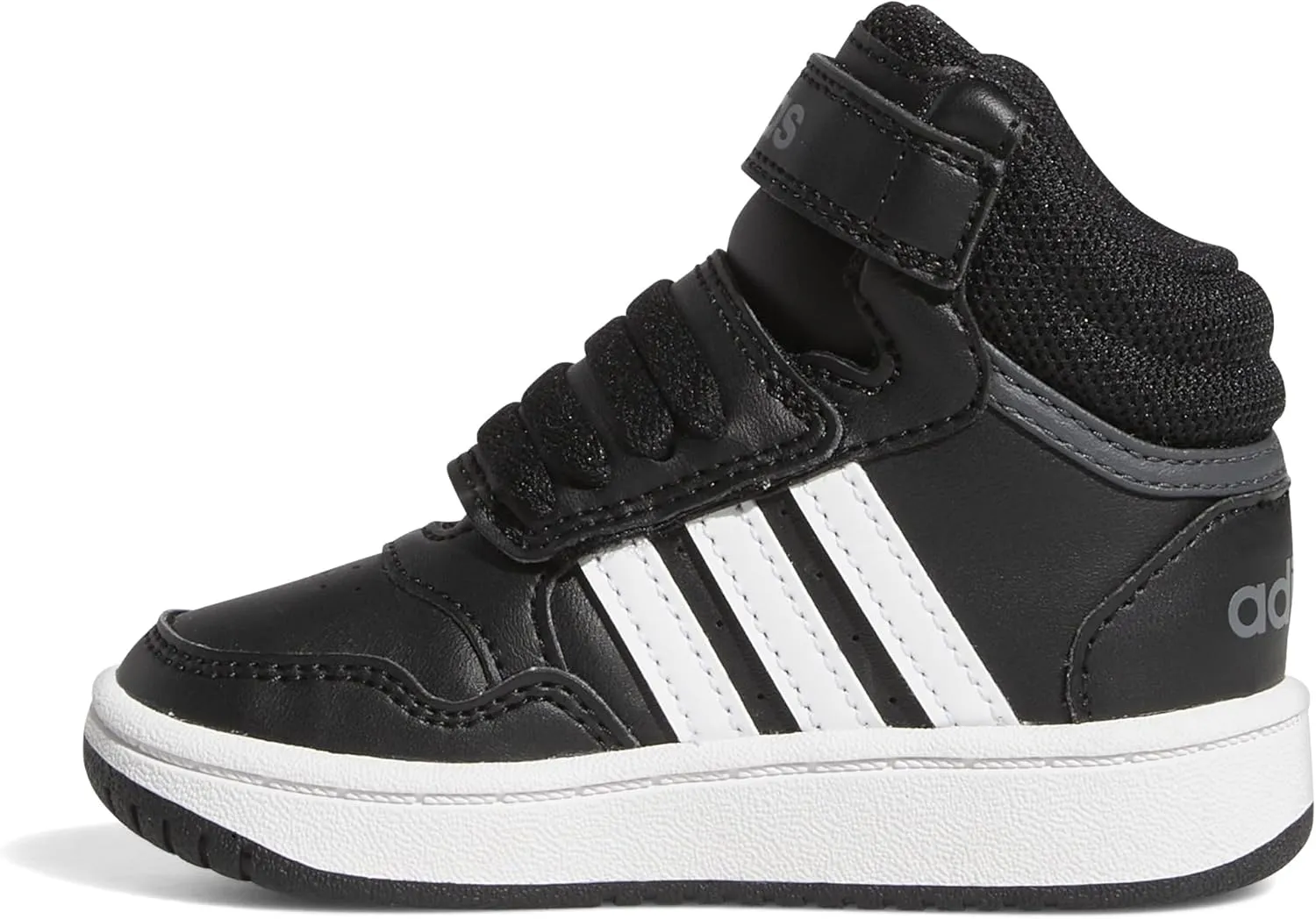 adidas Toddler Hoops 3.0 Mid Core Black/White/Grey Six 8K