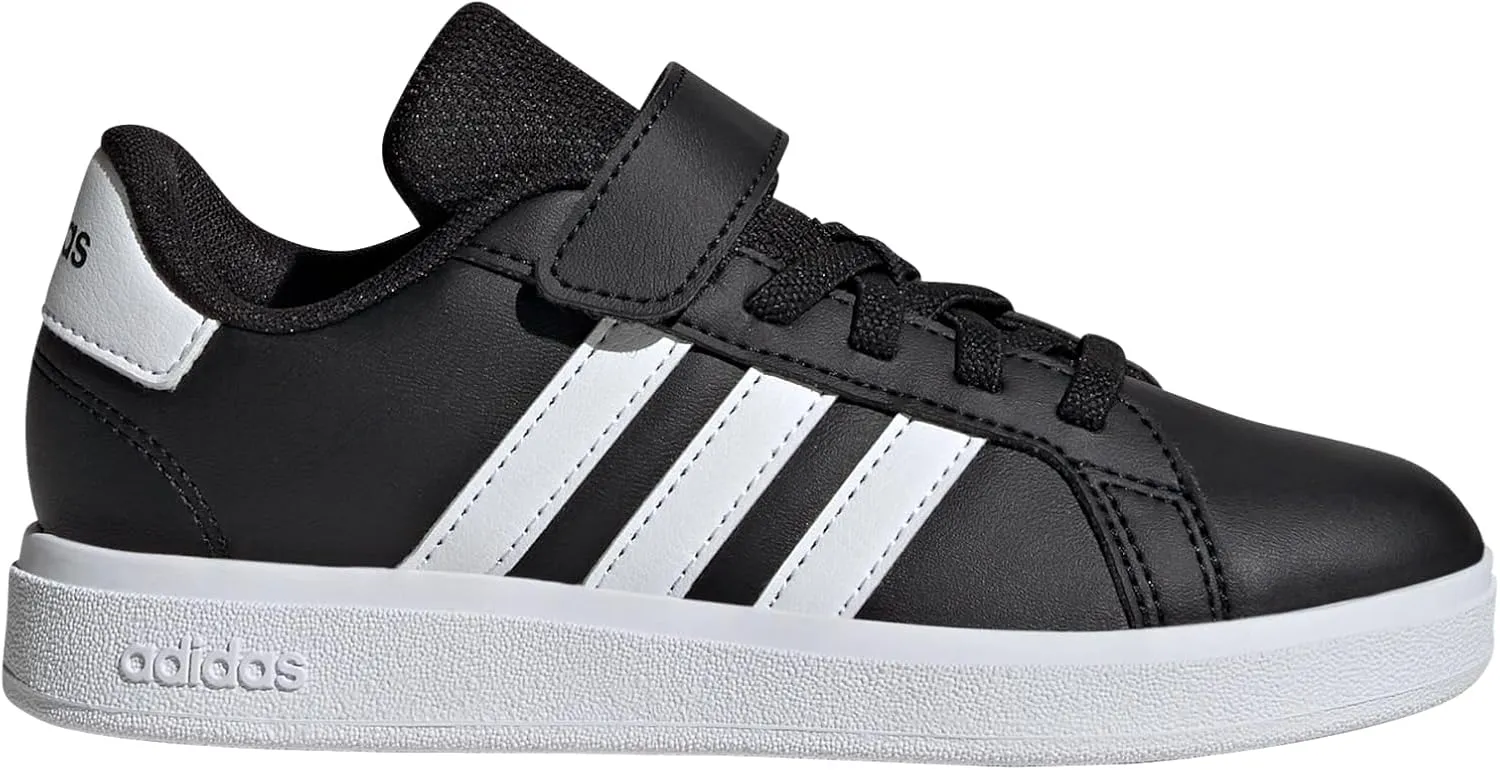 adidas Unisex-Child Grand Court 2.0 Elastic Lace Sneaker