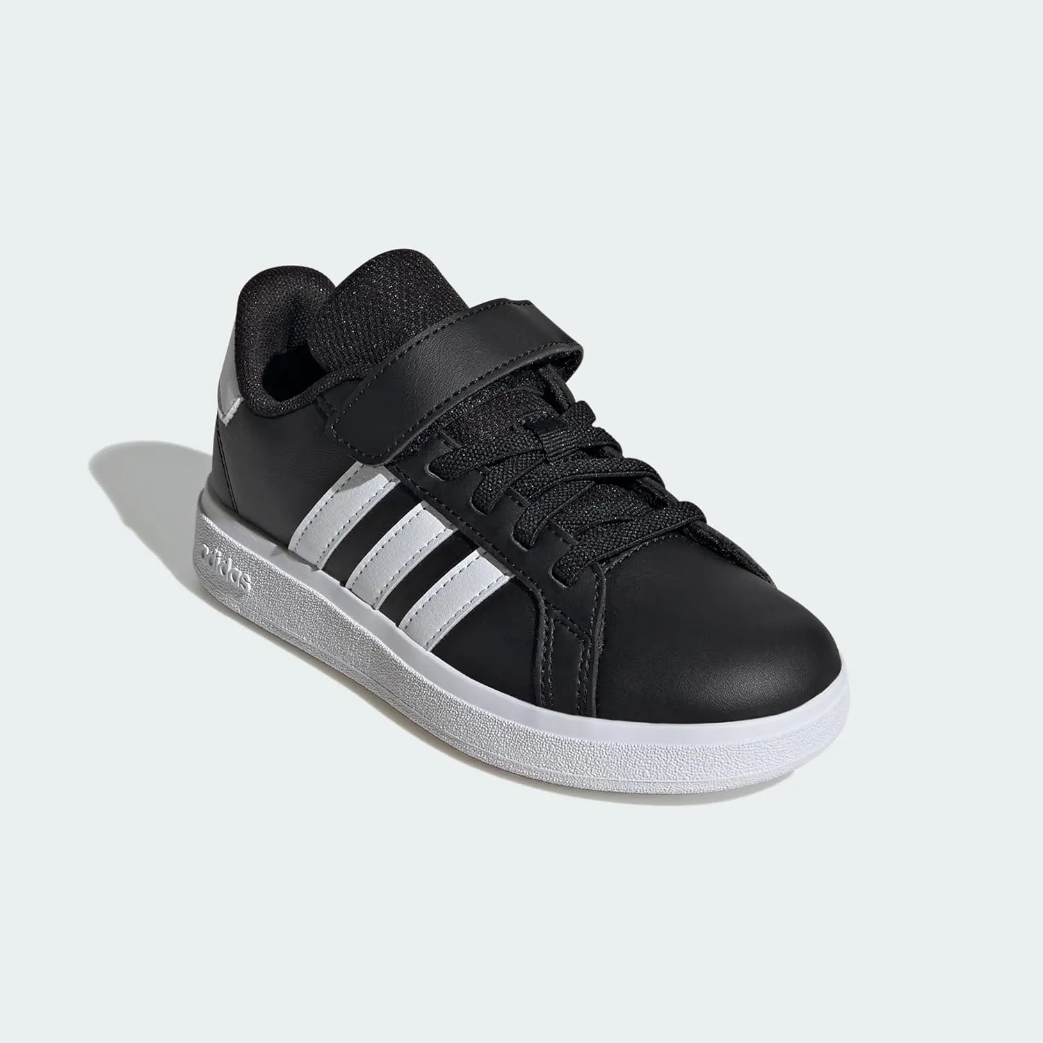 adidas Unisex-Child Grand Court 2.0 Elastic Lace Sneaker