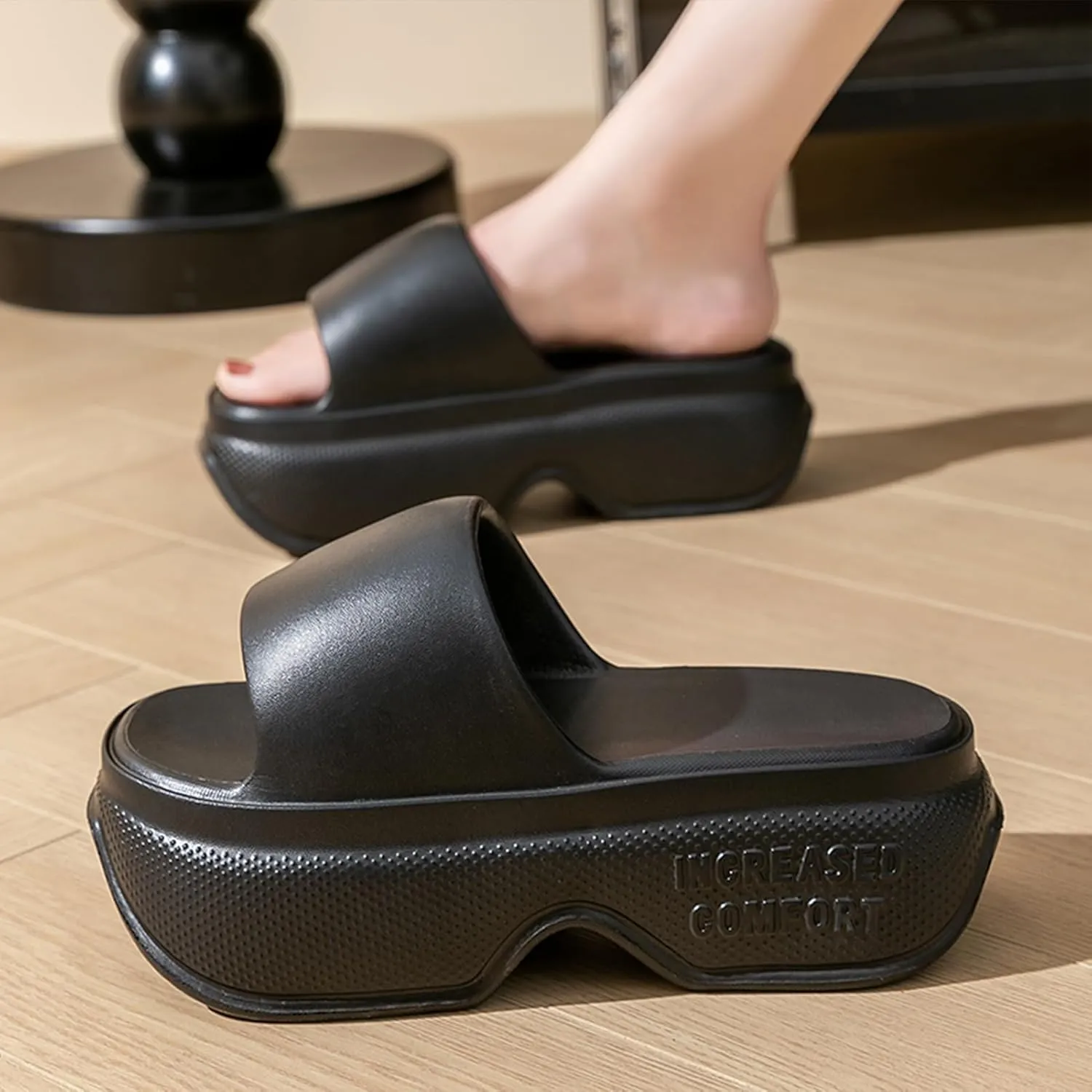 Alexis Leroy Casual Slippers for Women House Indoor Slides Bathroom Shower Sandals Lightweight Cushioned Thick Sole Easy to Clean