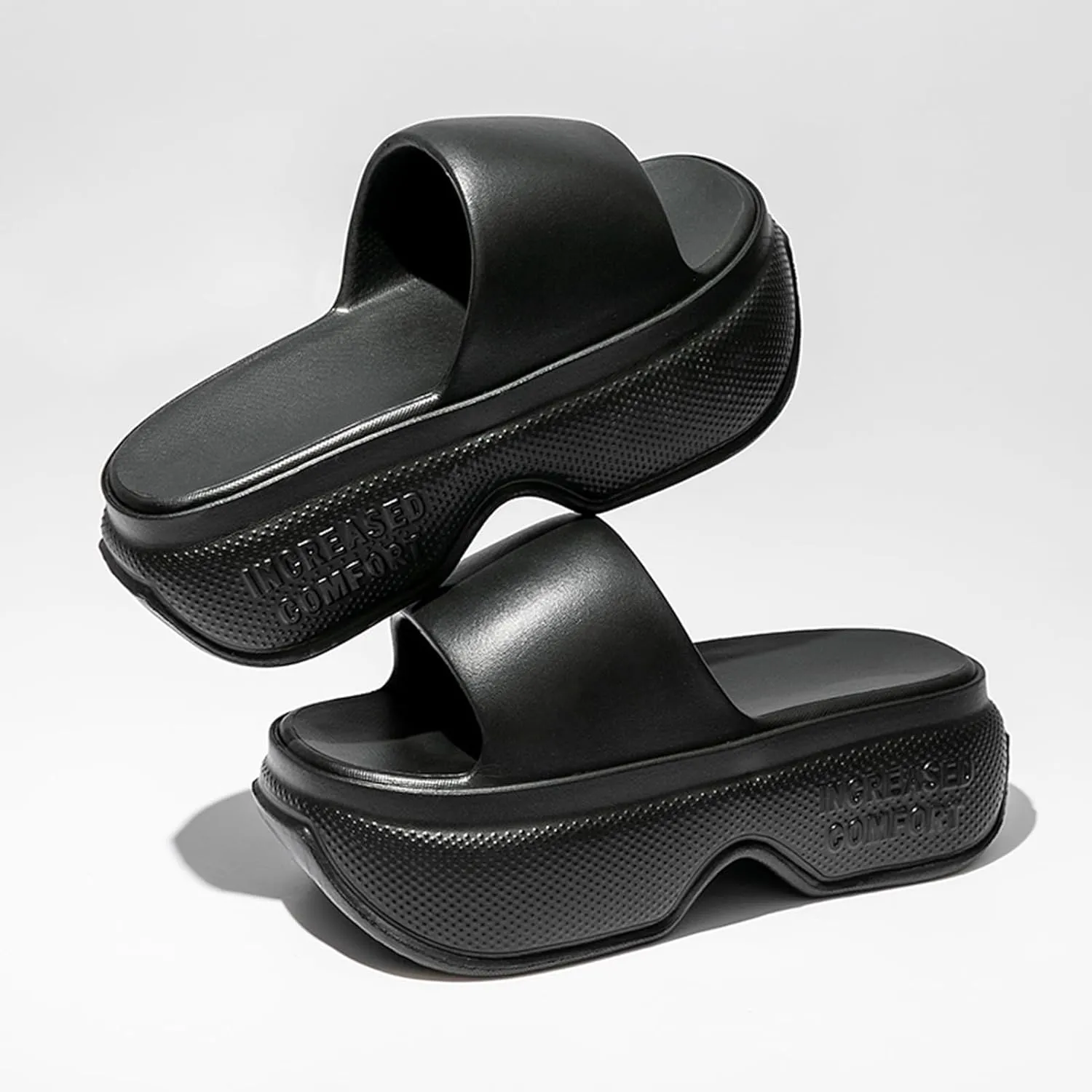 Alexis Leroy Casual Slippers for Women House Indoor Slides Bathroom Shower Sandals Lightweight Cushioned Thick Sole Easy to Clean