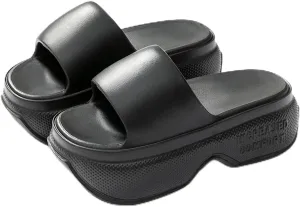 Alexis Leroy Casual Slippers for Women House Indoor Slides Bathroom Shower Sandals Lightweight Cushioned Thick Sole Easy to Clean