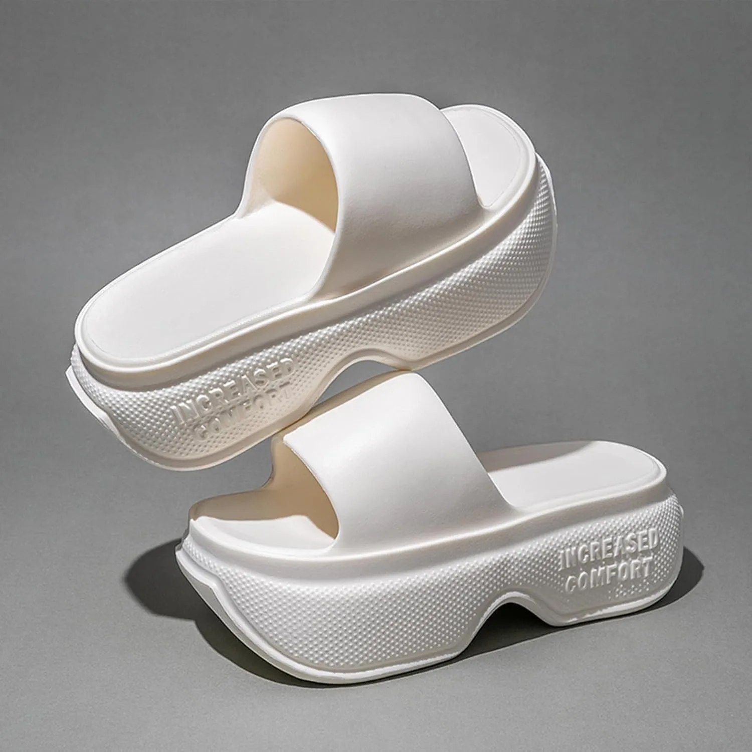 Alexis Leroy Casual Slippers for Women House Indoor Slides Bathroom Shower Sandals Lightweight Cushioned Thick Sole Easy to Clean