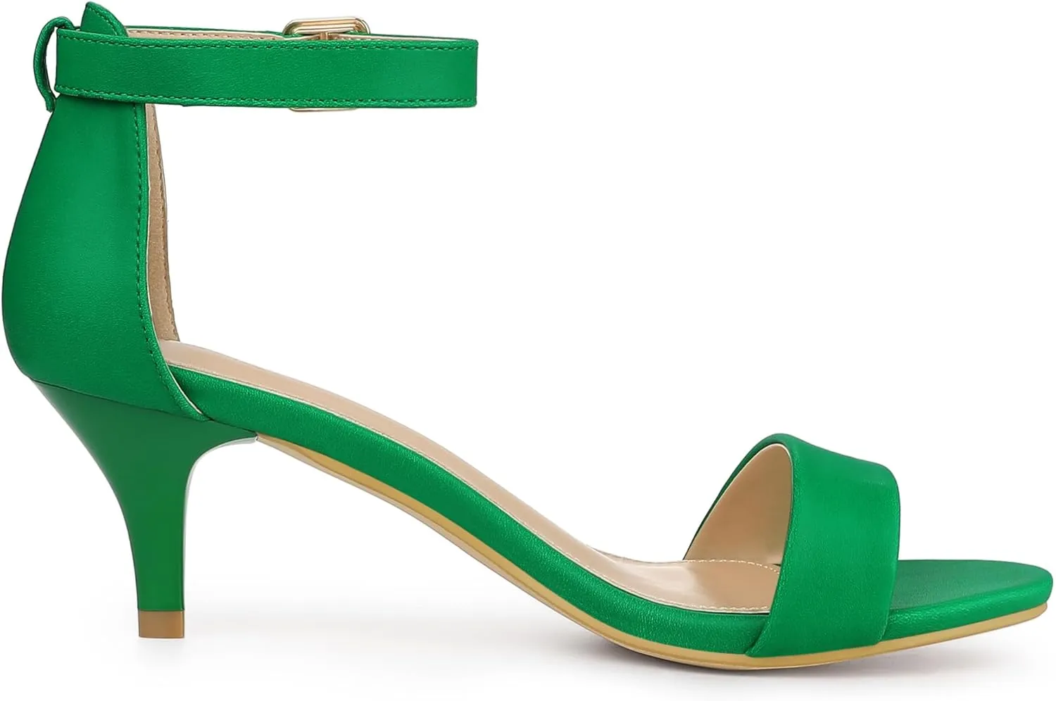 Allegra K Women's Ankle Strap Kitten Heel Sandals