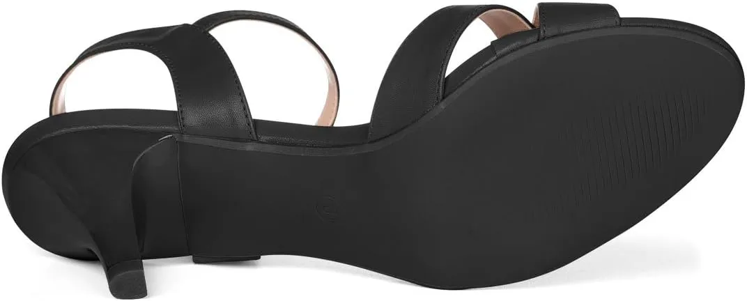 Allegra K Women's Cross Straps Kitten Heel Sandals
