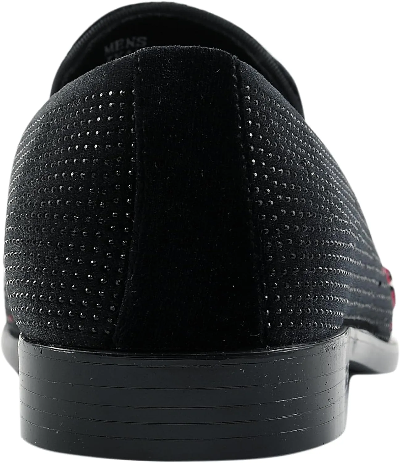 Amali Devy, Men's Dress Loafers, Slip-On Tuxedo Shoes for Men, Velvet Embellished Loafer Slippers