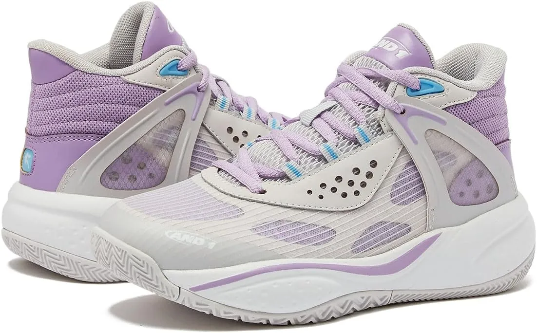 AND1 Girls & Boys Basketball Shoes, Boys High Top Sneakers, Size Little Kid 1 to Big Kid 7 - Cool Basketball Shoes for Kids and Youth