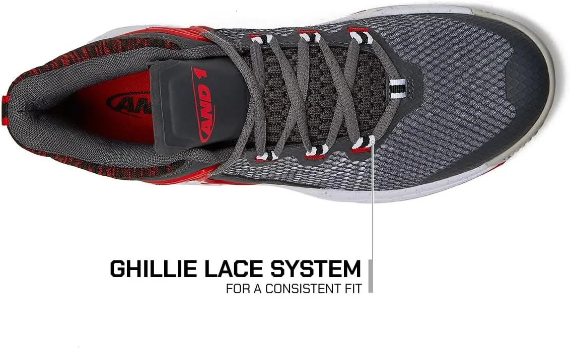 AND1 Turnaround Men’s Basketball Shoes, Indoor or Outdoor Basketball Sneakers for Men, Street or Court, Sizes 7-16