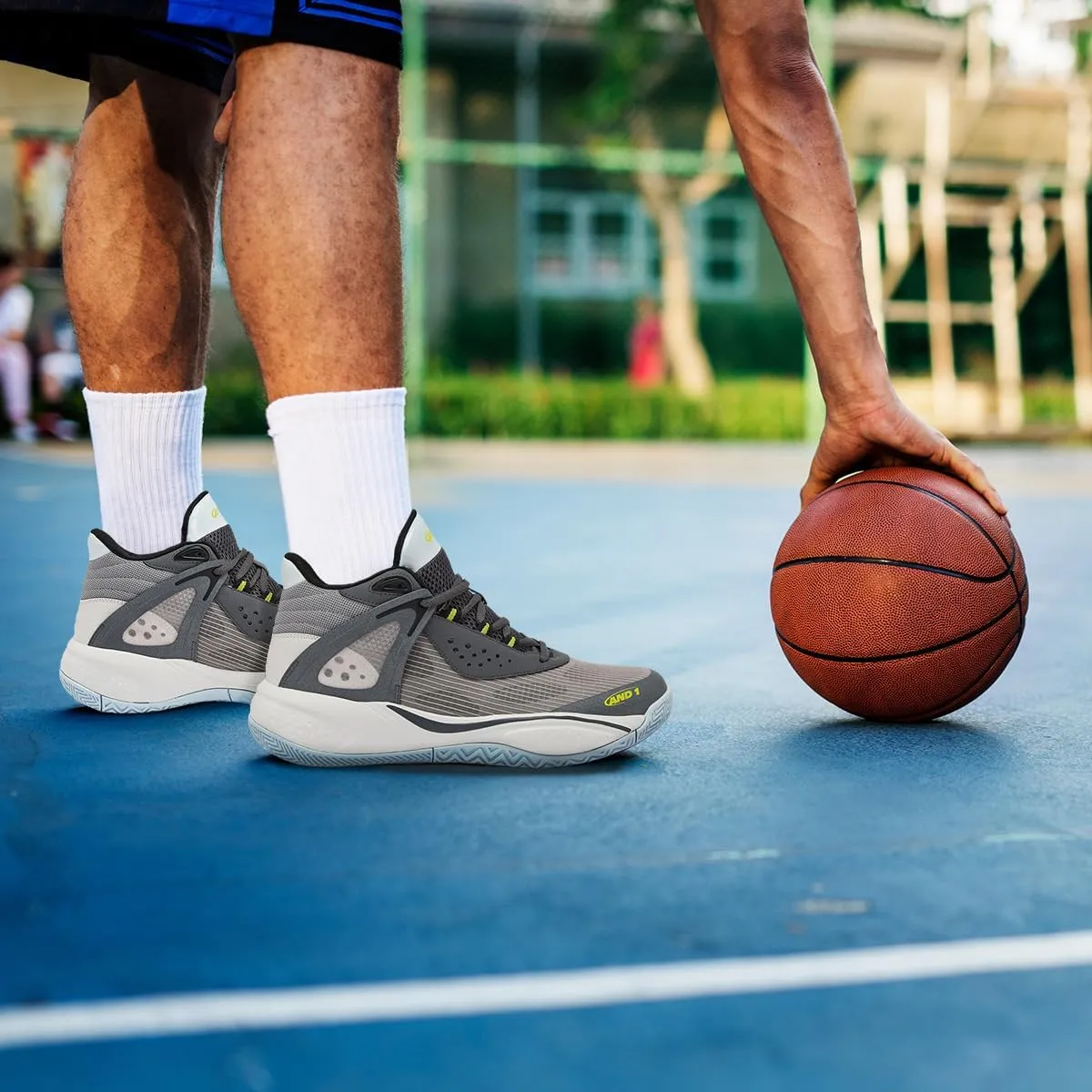 AND1 Turnaround Men’s Basketball Shoes, Indoor or Outdoor Basketball Sneakers for Men, Street or Court, Sizes 7-16