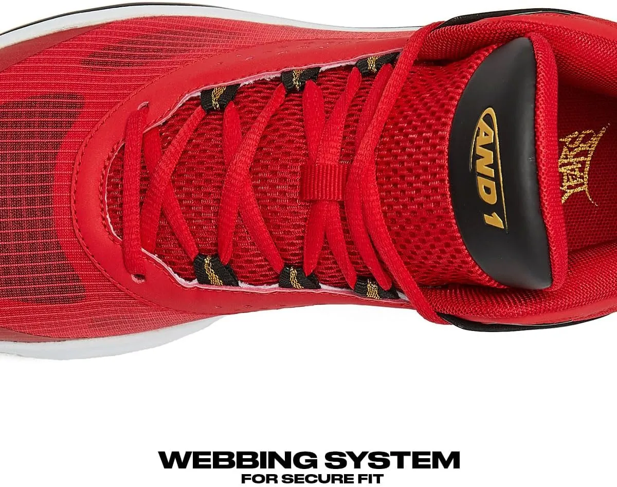 AND1 Turnaround Men’s Basketball Shoes, Indoor or Outdoor Basketball Sneakers for Men, Street or Court, Sizes 7-16