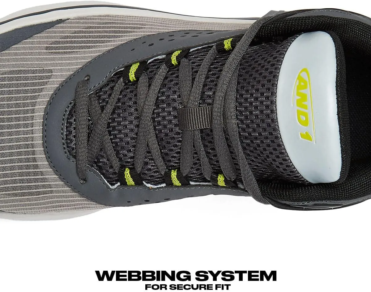 AND1 Turnaround Men’s Basketball Shoes, Indoor or Outdoor Basketball Sneakers for Men, Street or Court, Sizes 7-16