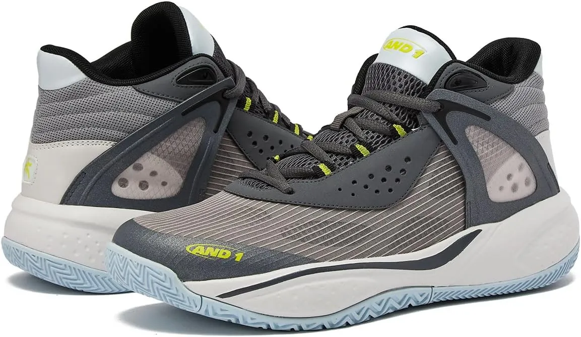 AND1 Turnaround Men’s Basketball Shoes, Indoor or Outdoor Basketball Sneakers for Men, Street or Court, Sizes 7-16