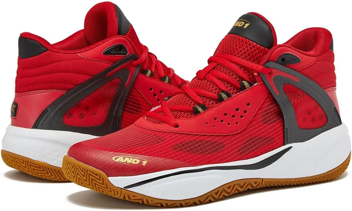 AND1 Turnaround Men’s Basketball Shoes, Indoor or Outdoor Basketball Sneakers for Men, Street or Court, Sizes 7-16
