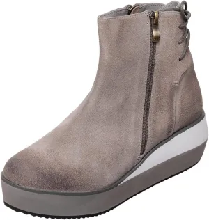Antelope Wedge Boots for Women - Suede Wedge Booties - Fran