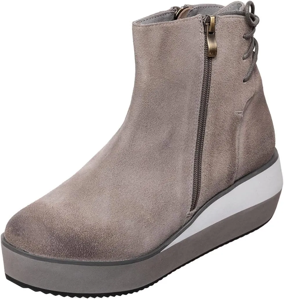 Antelope Wedge Boots for Women - Suede Wedge Booties - Fran