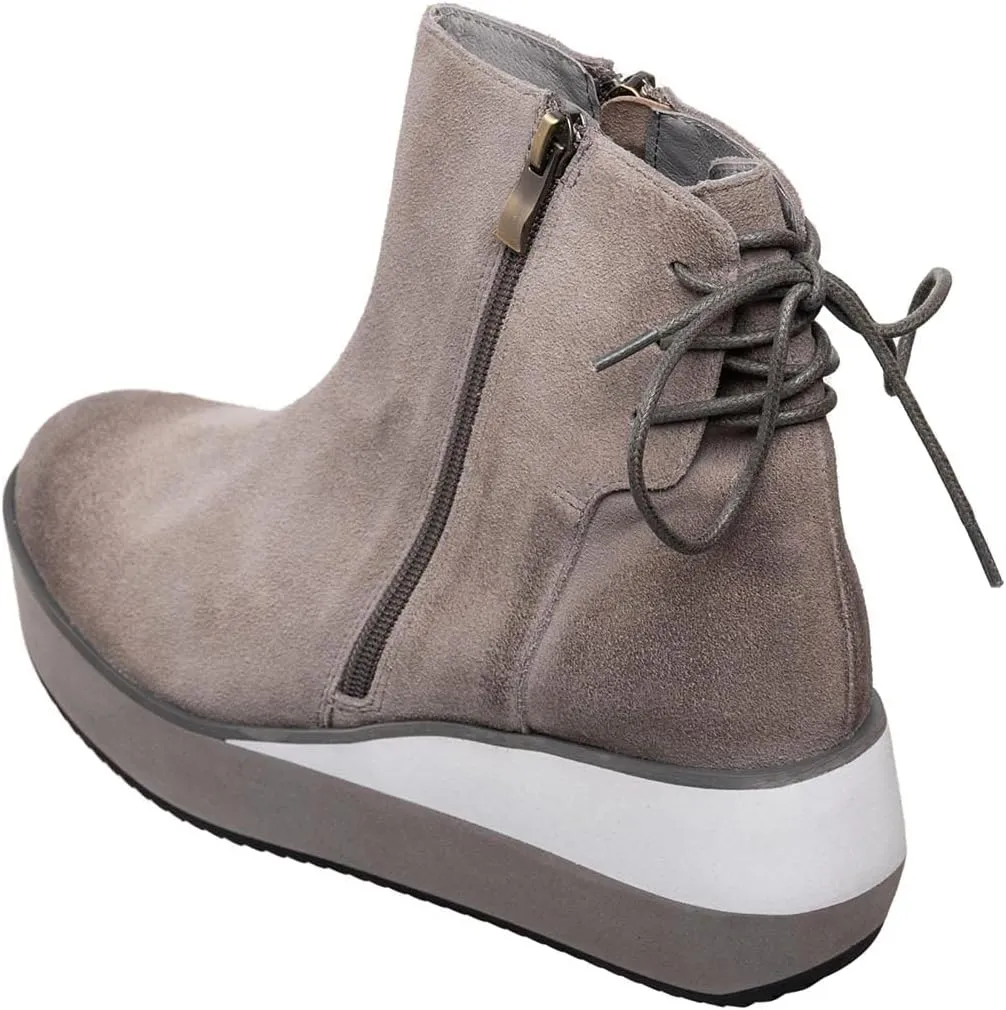 Antelope Wedge Boots for Women - Suede Wedge Booties - Fran