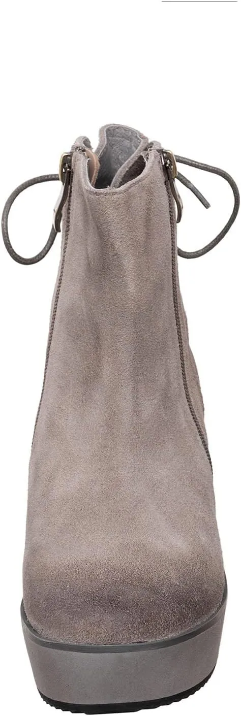 Antelope Wedge Boots for Women - Suede Wedge Booties - Fran