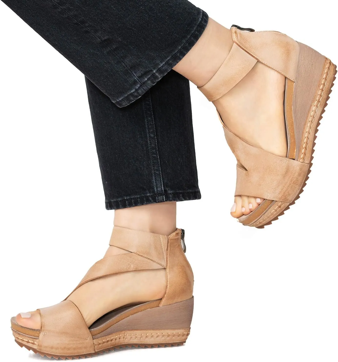 Antelope Women's Davi Leather Wedge Sandals