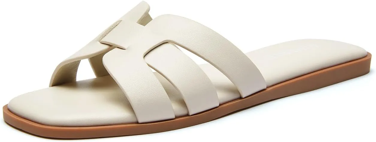 ATHMILE Womens Sandals Dressy Summer Flat Beach Comfortable Cute Sandals for Women Slides Casual Dress Sandal 2024 Size 6-11