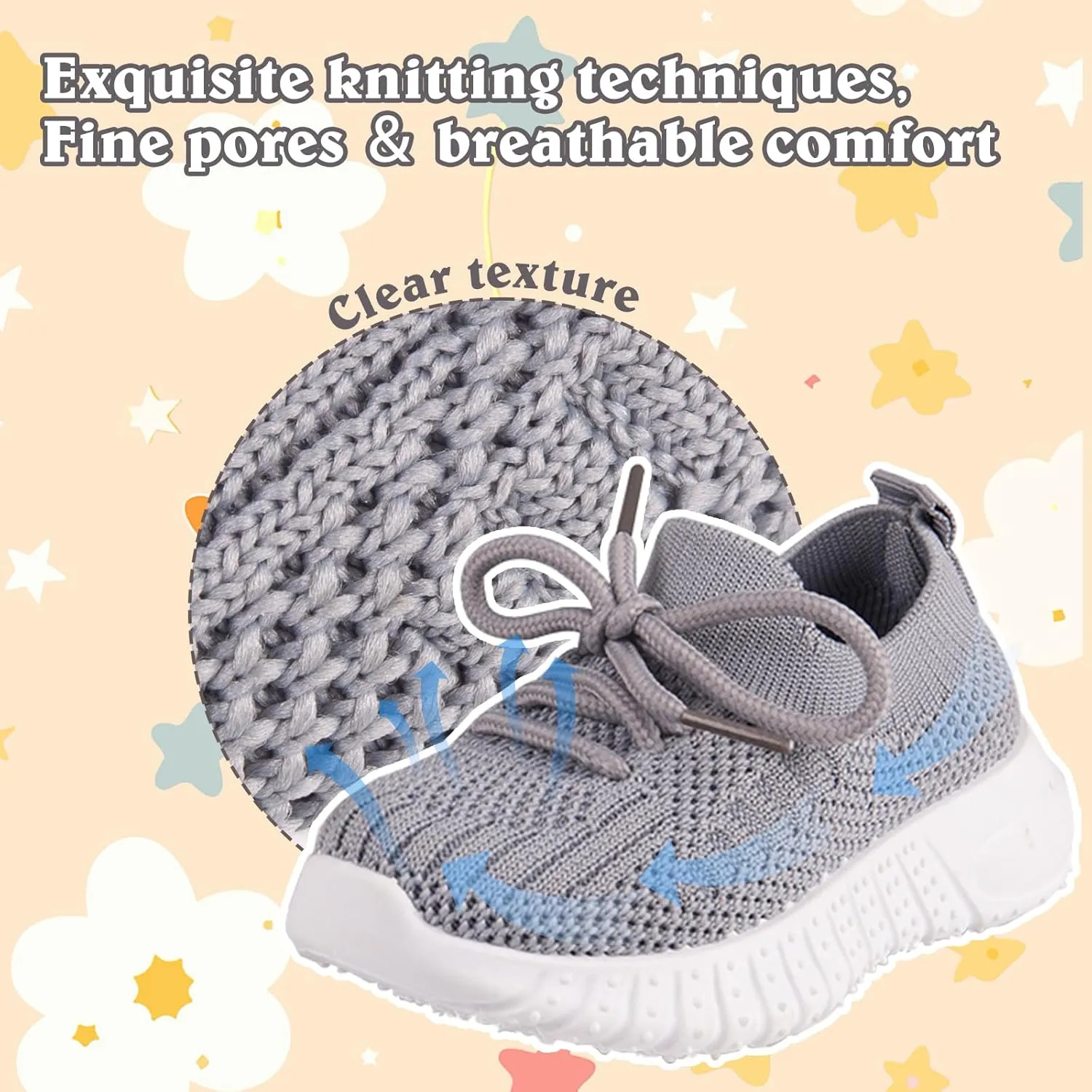 Baby Boy Girl First Walking Shoes Toddler Infant Mesh Sneakers Breathable Lightweight Non-slip Rubber Sole Summer