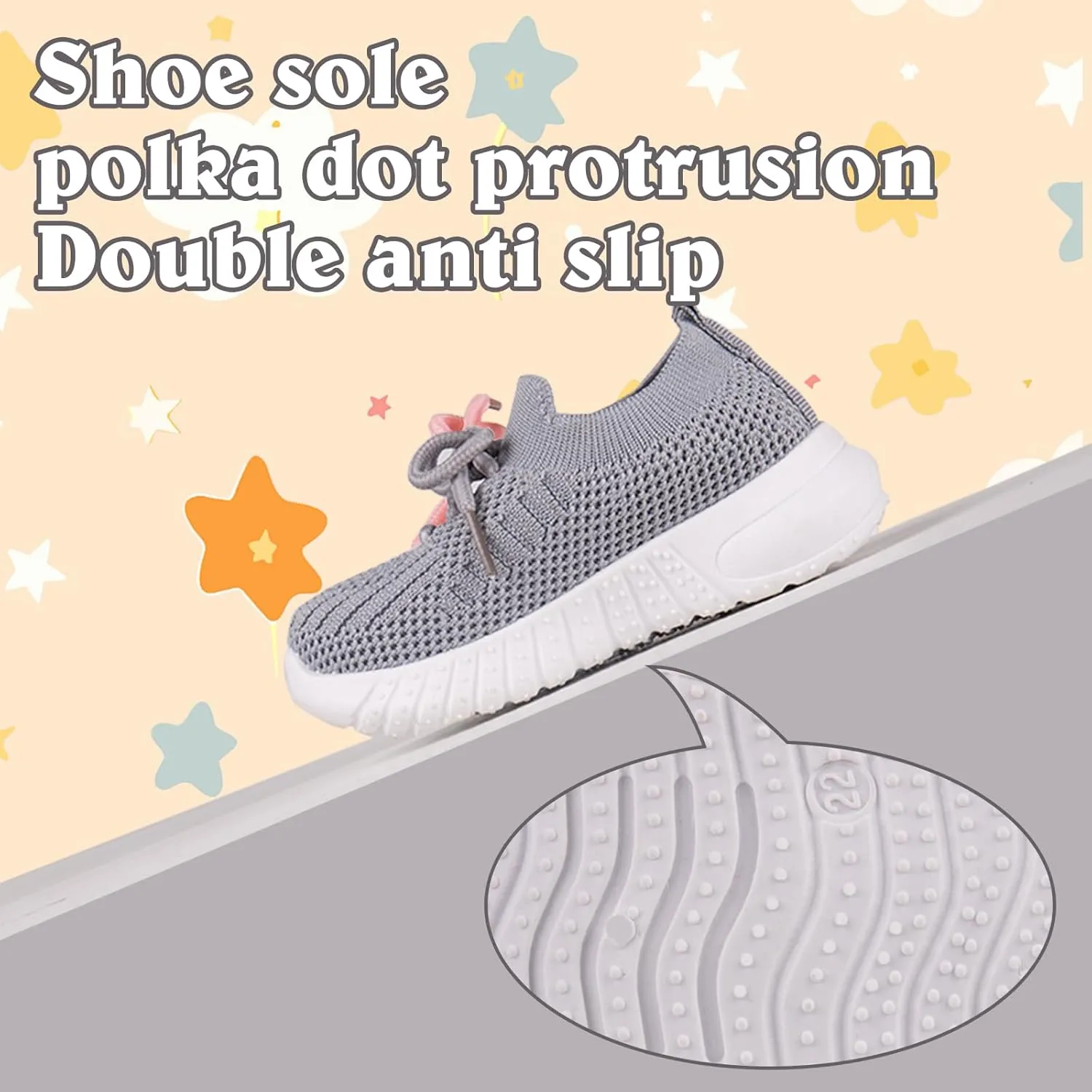 Baby Boy Girl First Walking Shoes Toddler Infant Mesh Sneakers Breathable Lightweight Non-slip Rubber Sole Summer