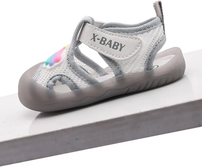 Baby Summer Sandals Breathable Mesh Rubber Sole Non-Slip Outdoor Shoes for Boys and Girls 9-30 Months