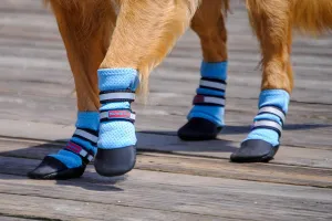 Bark Brite Lightweight Neoprene Paw Protector Dog Boots Designed for Comfort and Breathability in 5 Sizes (Blue Md)