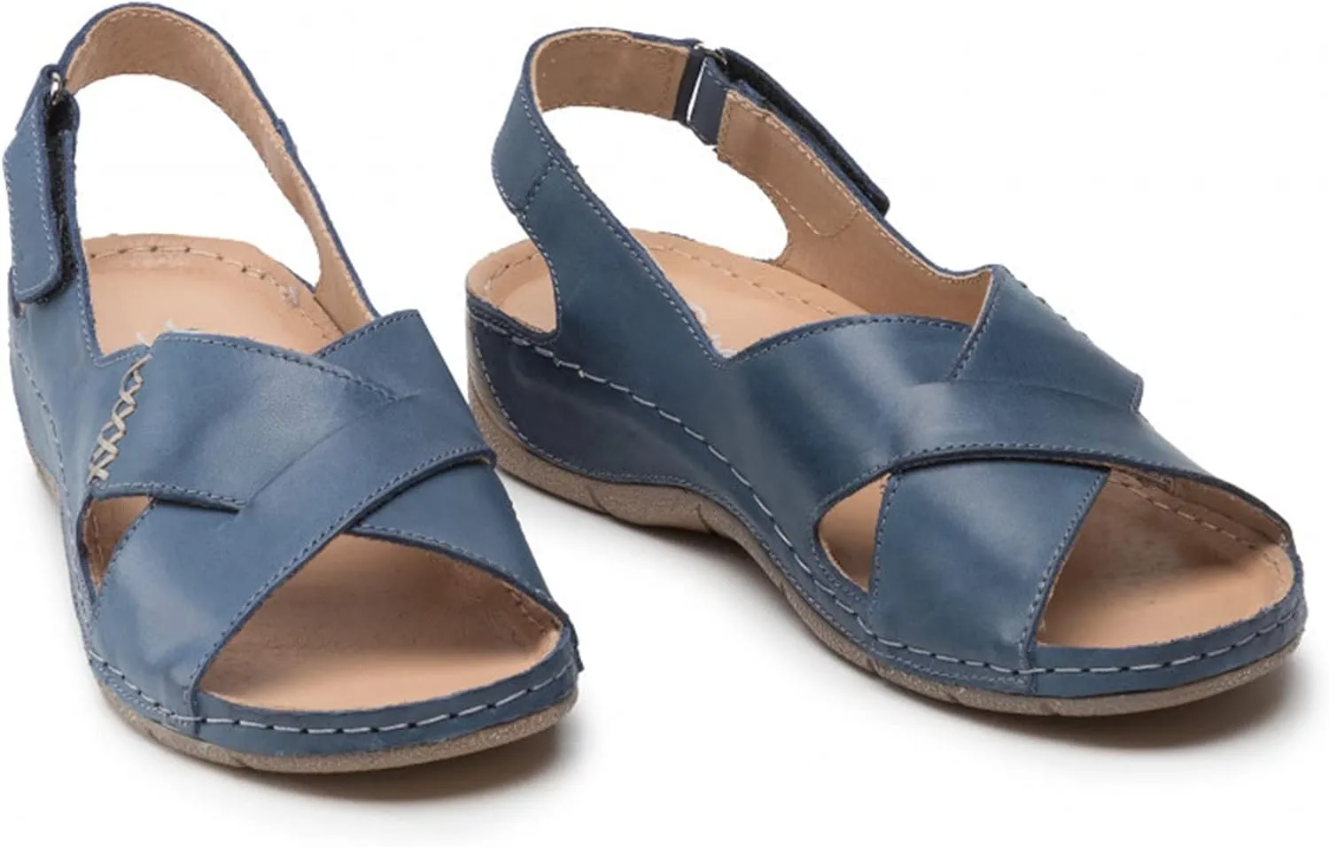 BBPM Women's Elegant Wedge Heel Espadrilles Platform Sandals Open Toe Non Slip Outdoor Mules Casual Beach Wedges Slides,Brass,EU36/US5