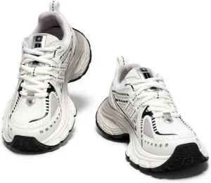 BEAU TODAY Chunky Sneakers for Women, Womens Fashion Sneakers, Lightweight Leather Sneakers for Women, Comfortable Casual Lace-Up Breathable Dad Shoes