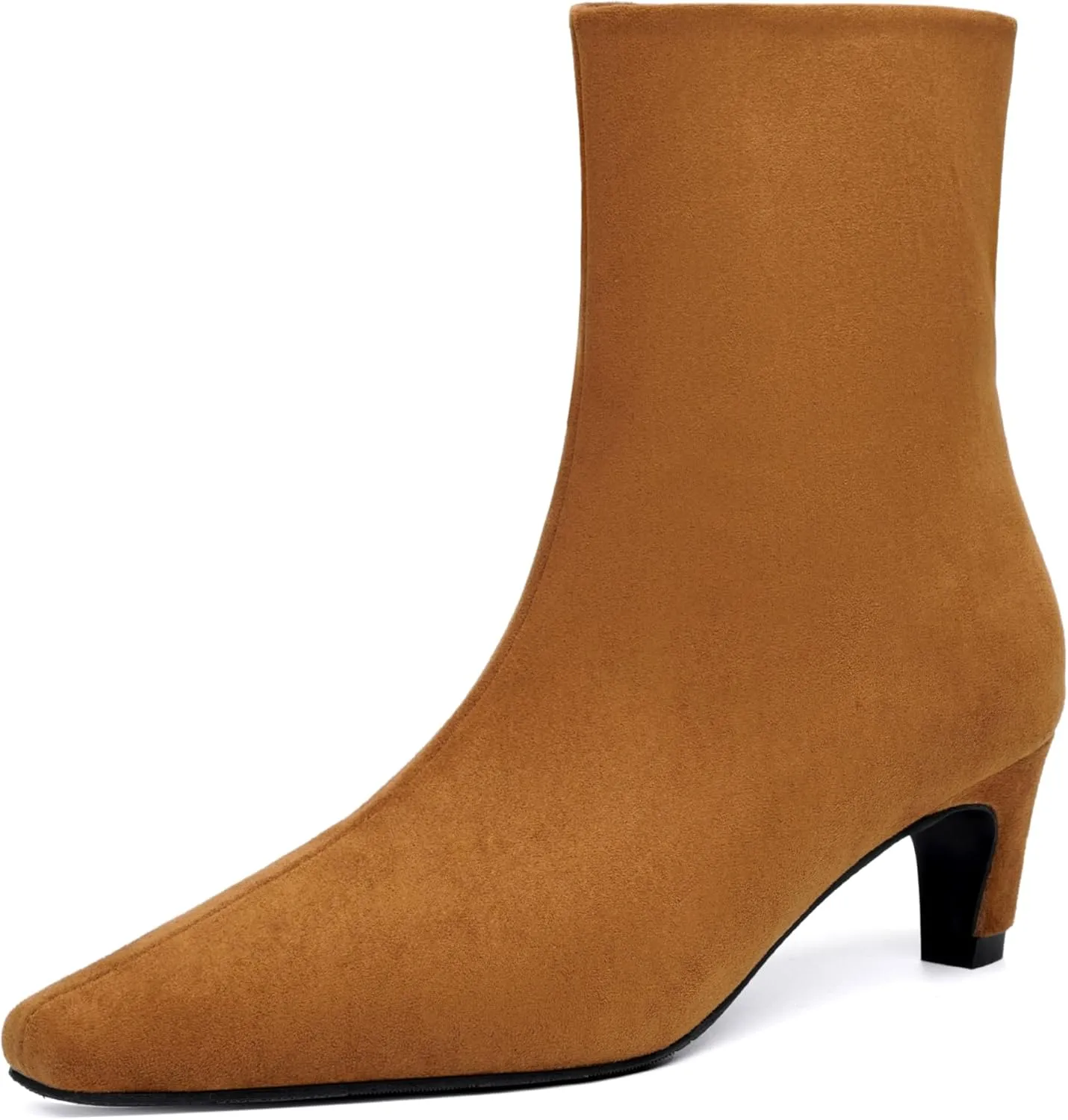 Beauty Cry Women's Booties Kitten Low Heel Square Toe Ankle Boots