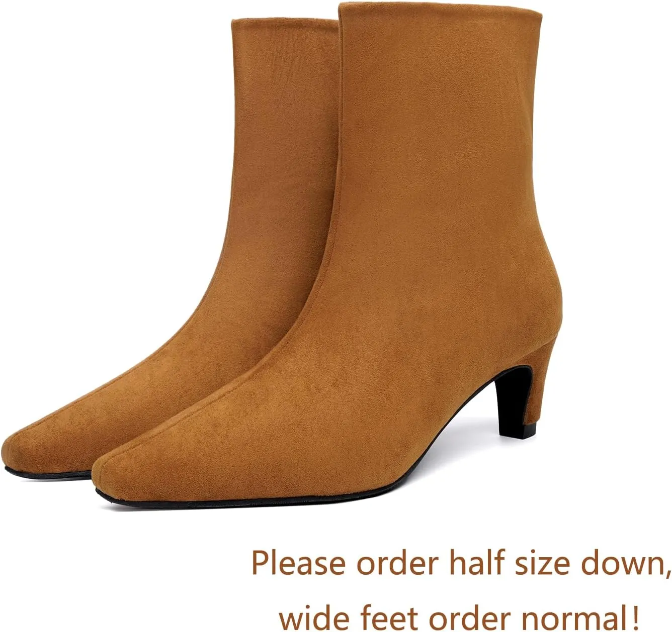 Beauty Cry Women's Booties Kitten Low Heel Square Toe Ankle Boots