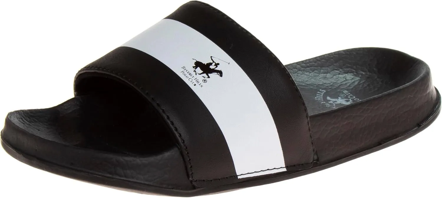 Beverly Hills Polo Club Boy's Slides Comfortable Non-Slip Sandals (Toddler-Big Kid)