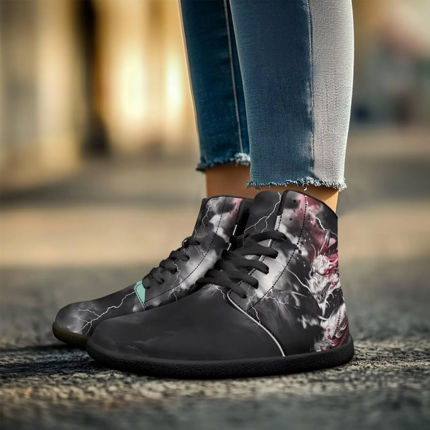 Binienty Mens Barefoot Shoes High Top Womens Minimalist Trail Running Barefoot Shoes Wide Toe Box