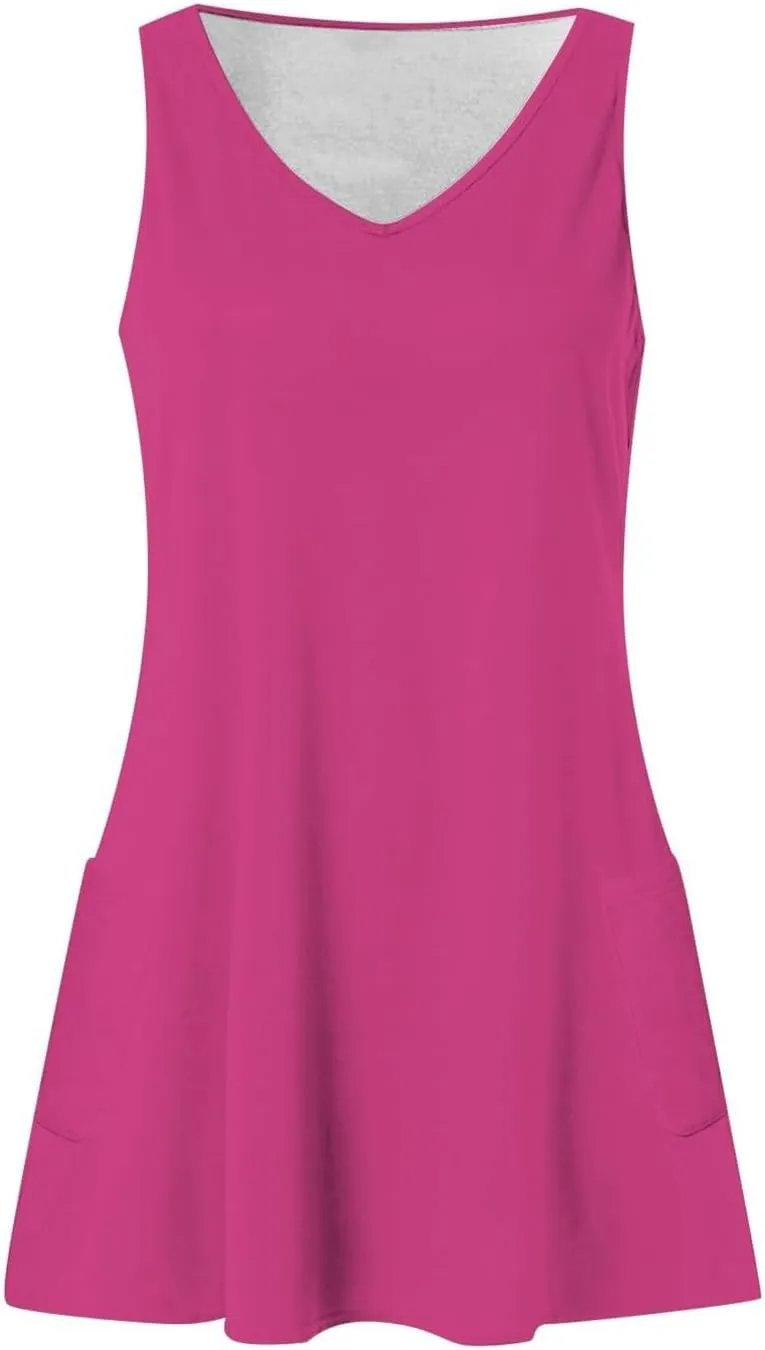 Boho Summer Dresses for Women 2024 Casual Loose Sleeveless Tunic Tank Dress Beach Coverup Sundresses Vacation Outfits