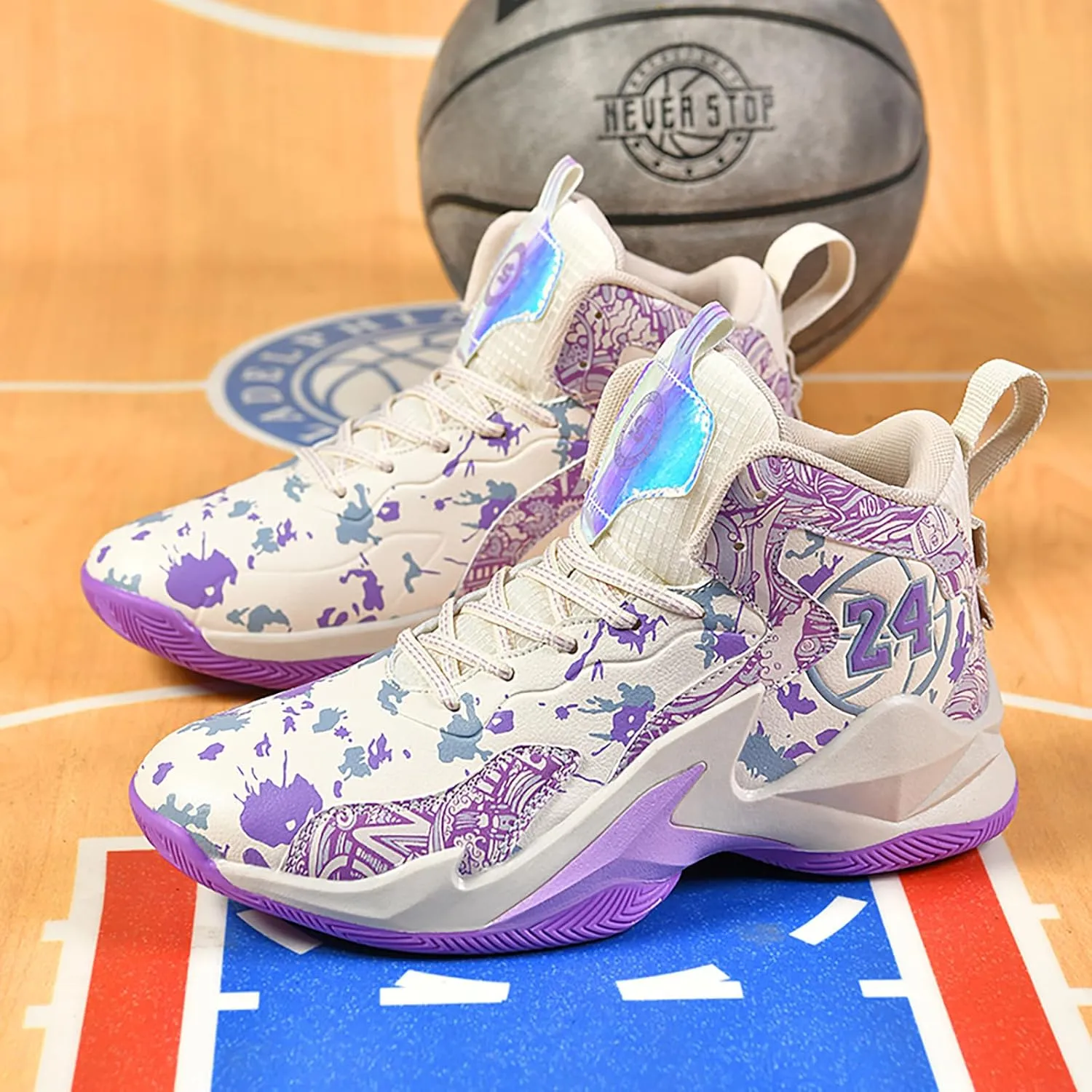 Boys Basketball Shoes Breathable Indoor Athletic Shoes Youth Outdoor Fashion Sneakers Comfortable Basketball Shoes for Girls