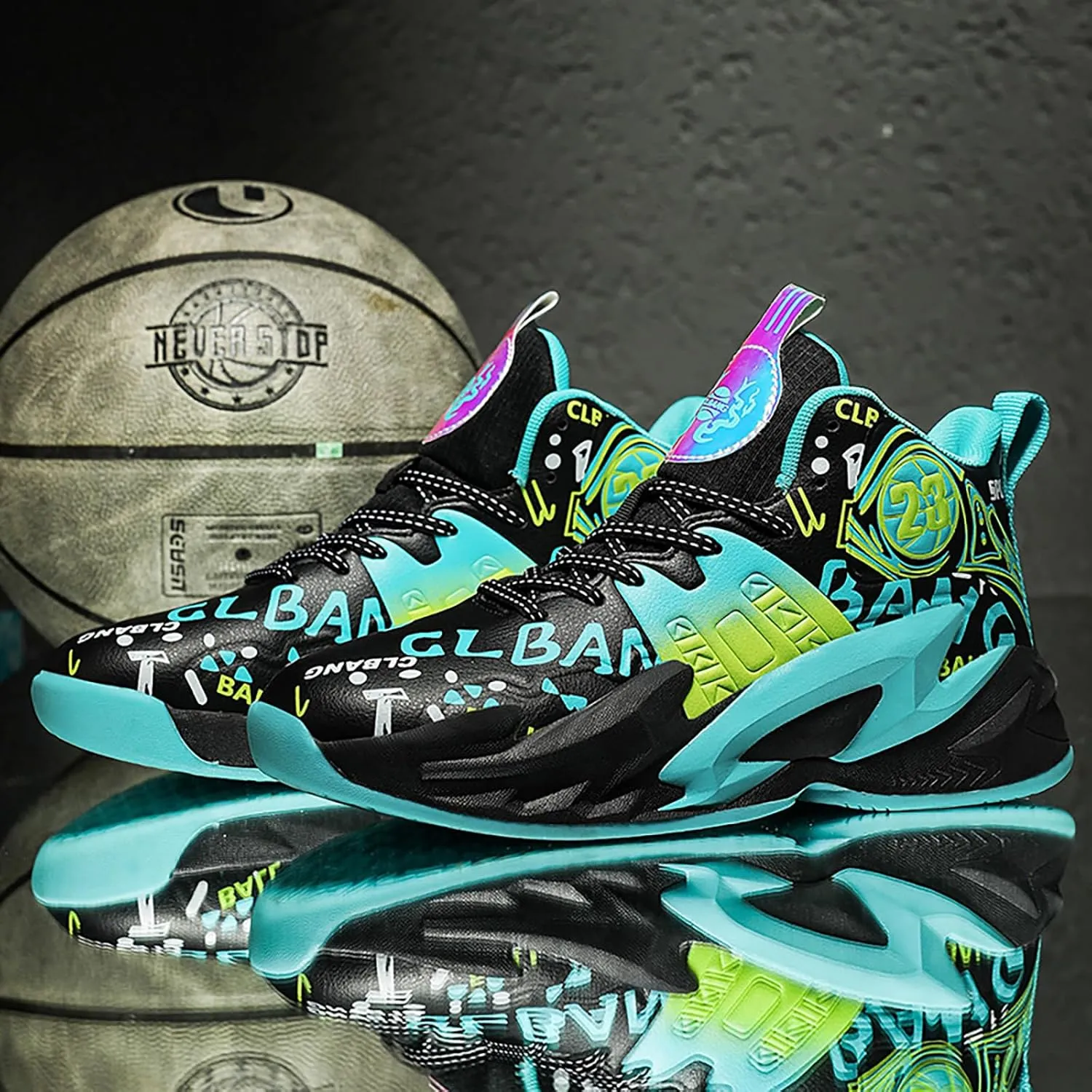 Boys Basketball Shoes Breathable Indoor Athletic Shoes Youth Outdoor Fashion Sneakers Comfortable Basketball Shoes for Girls