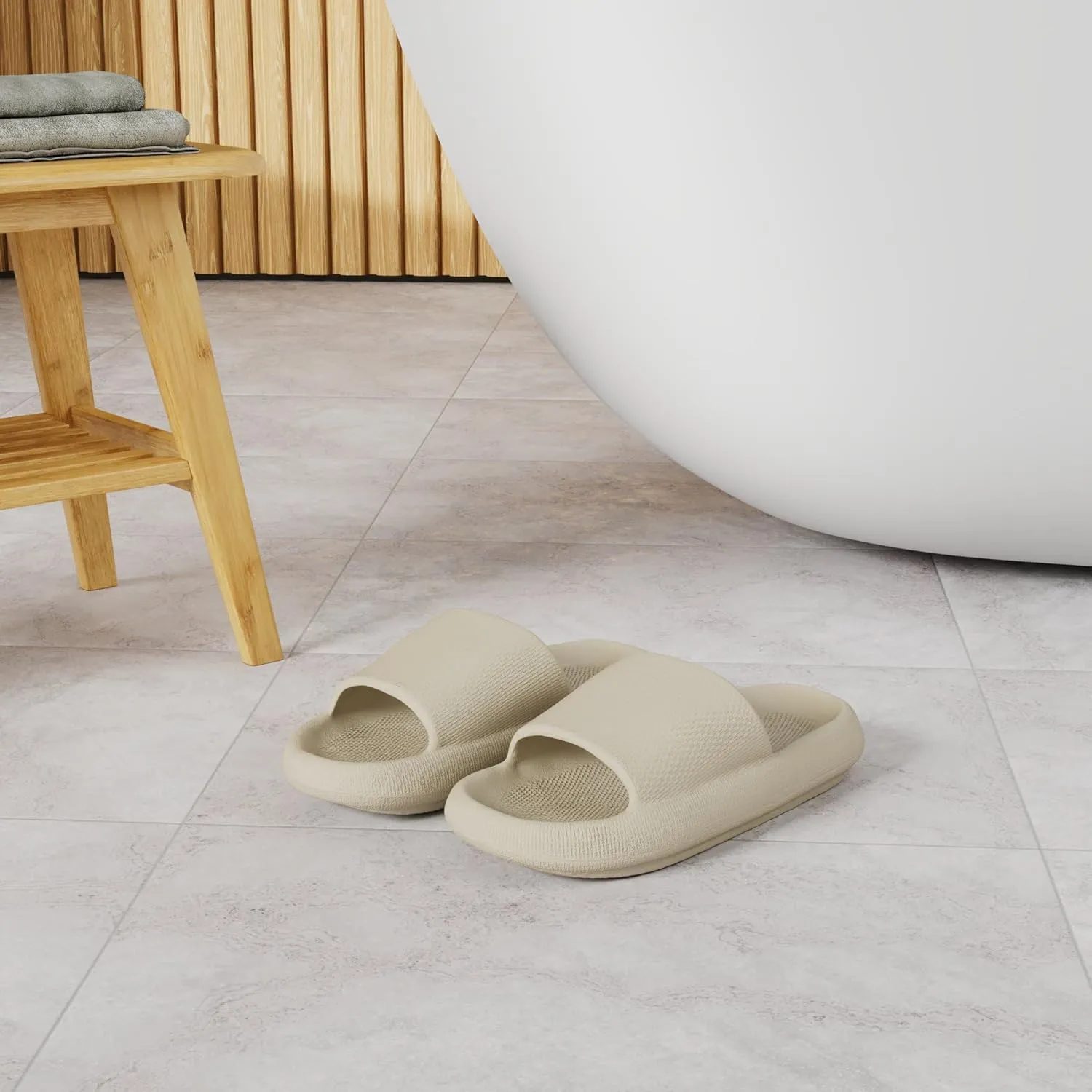 BRONAX Pillow Slippers for Women and Men | House Slides Shower Sandals | Cushioned Thick Sole