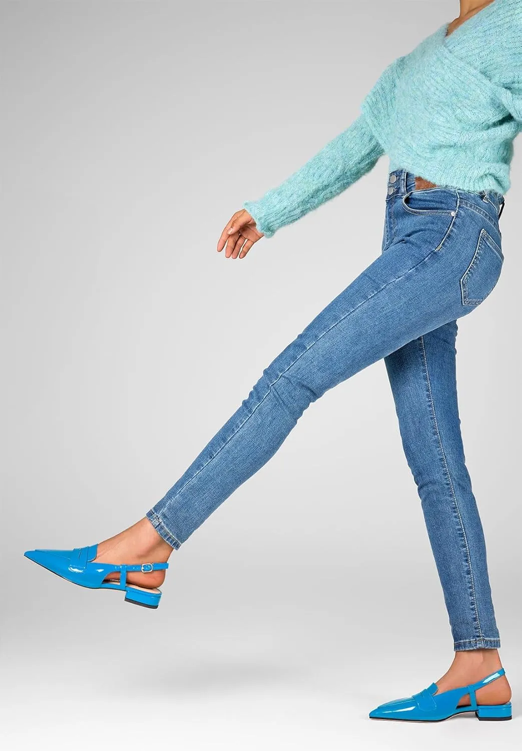 Castamere Slingback Flats for Women Close Pointed Toe Loafers Low Heel Slip-on Pumps Office Casual Dress Shoes 0.8 Inches Heels
