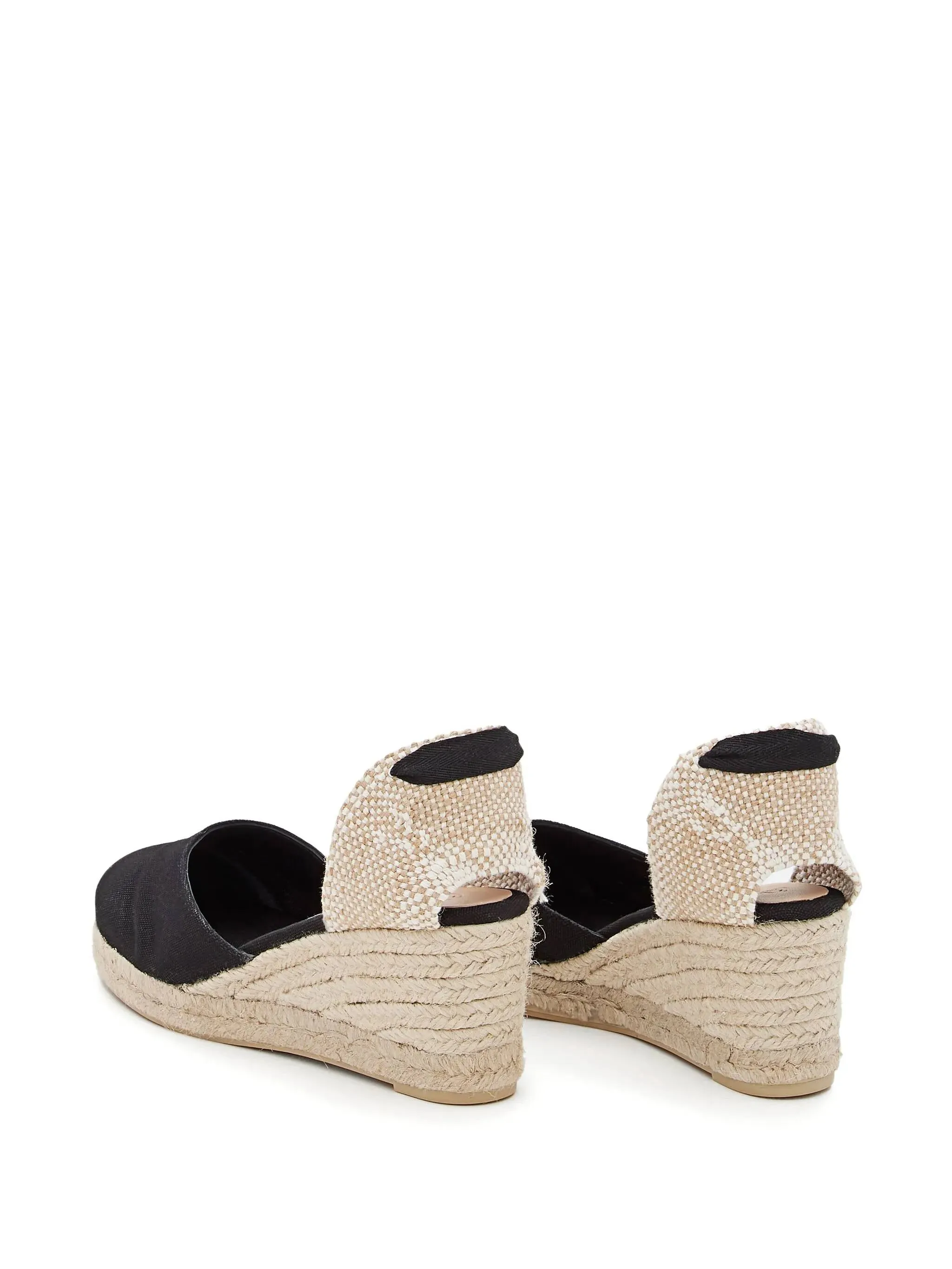 Castaner Carina Black Wedge Espadrilles
