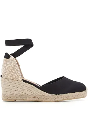 Castaner Carina Black Wedge Espadrilles