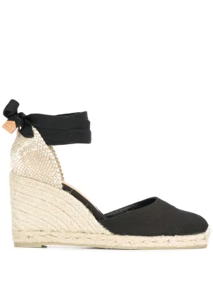 Castaner Carina Black Wedge Espadrilles