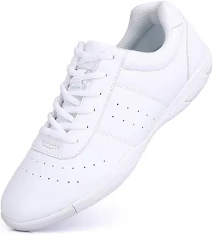 Cheer Shoes for Women White Cheerleading Athletic Dance Shoes Flats Girls Tennis Walking Sneakers