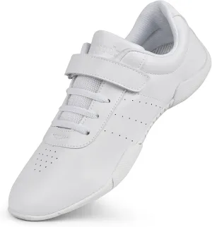 Cheer Shoes for Youth Girls White Cheerleading Athletic Dance Shoes Tennis Sneakers for Competition Sport Training