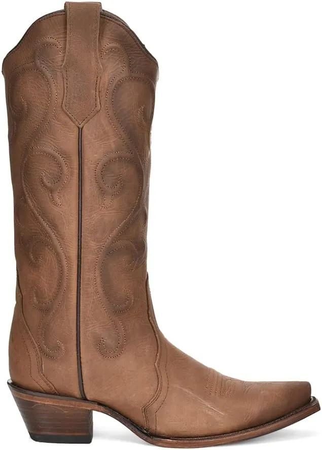 Circle G by Corral Cinnamon Brown Women's 12 inch Snip Toe Boots L6014