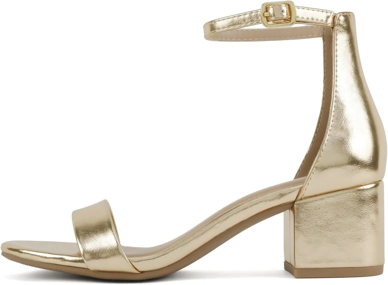 City Classified Women's Block Open Toe Ankle Strap Heeled Sandals