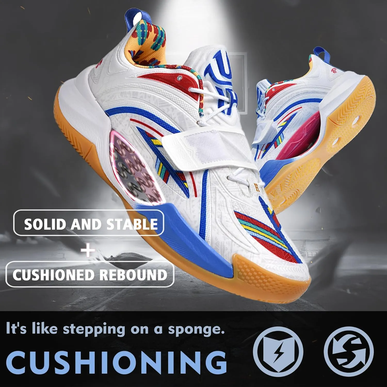 CJSPORX Men Women Basketball Shoes Breathable Non Slip Outdoor Fashion Sneakers
